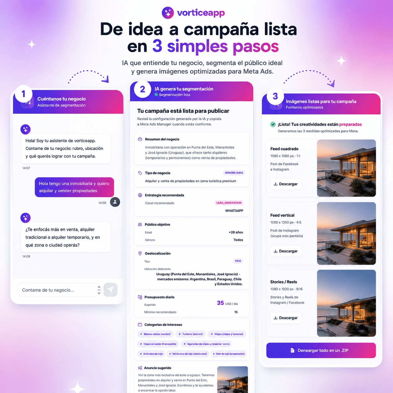 Pantalla de segmentación inteligente de campañas